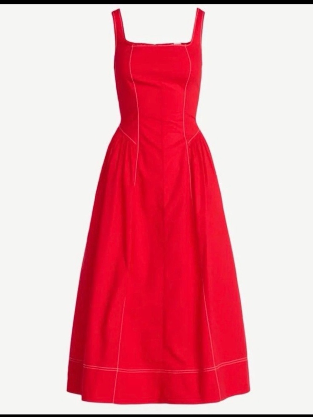 FREE ASSEMBLY Red Square-Neck Midi Dress NWT XXL (20-22)